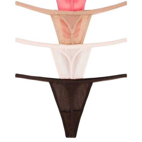 Privacy Please Alice G String 3 Pack in Neapolitan Small New Womens Thong Panty - Picture 5 of 7